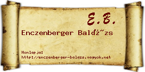 Enczenberger Balázs névjegykártya