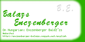 balazs enczenberger business card
